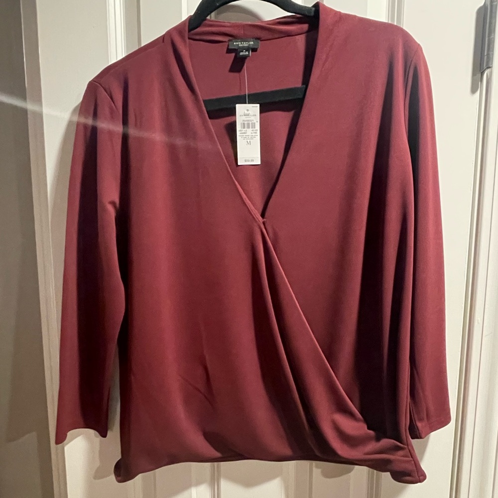 Faux wrap blouse
